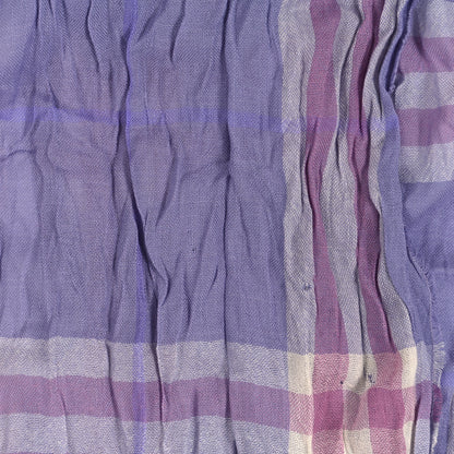 Burberry Silk Gauze Giant Check Scarf Purple 5 of 5