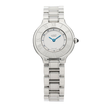 Cartier Stainless Steel 28mm Must De 21 Quartz Watch 1 of 4