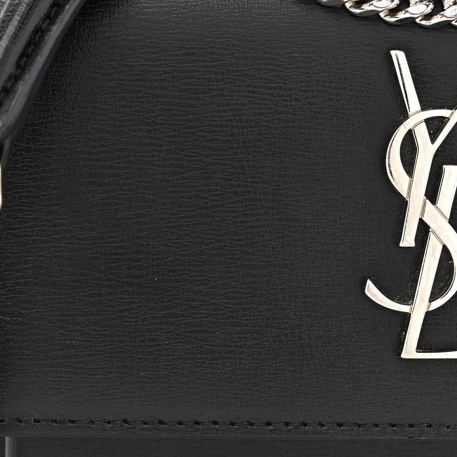 Saint Laurent Calfskin Monogram Sunset Chain Wallet 8 of 13