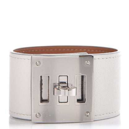 Hermes Swift Kelly Dog Bracelet T3 Blanc White 1 of 5