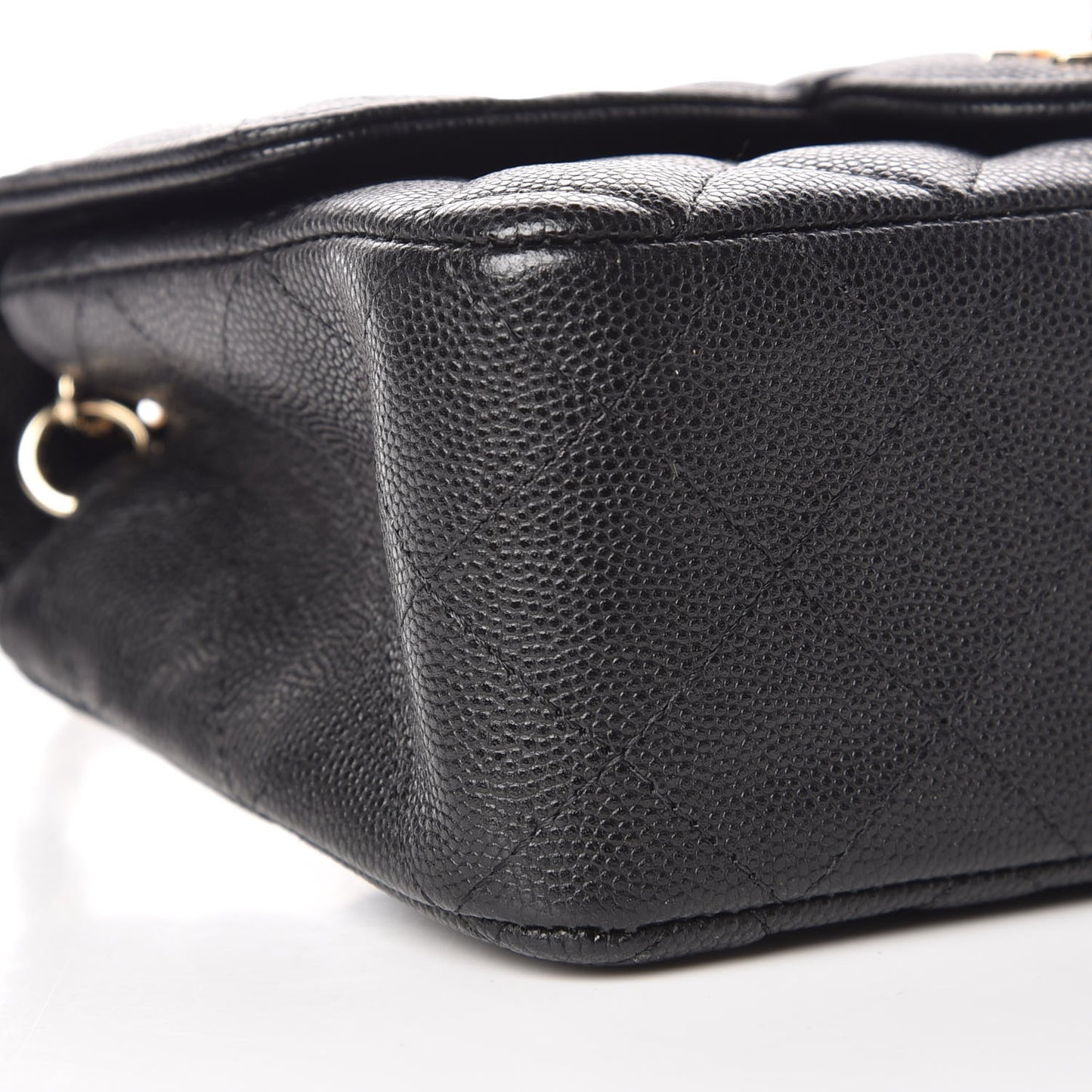 Caviar Quilted Mini Rectangular Flap Black