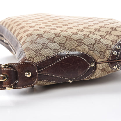 Gucci Monogram Pelham Studded Shoulder Bag Brown 16 of 19