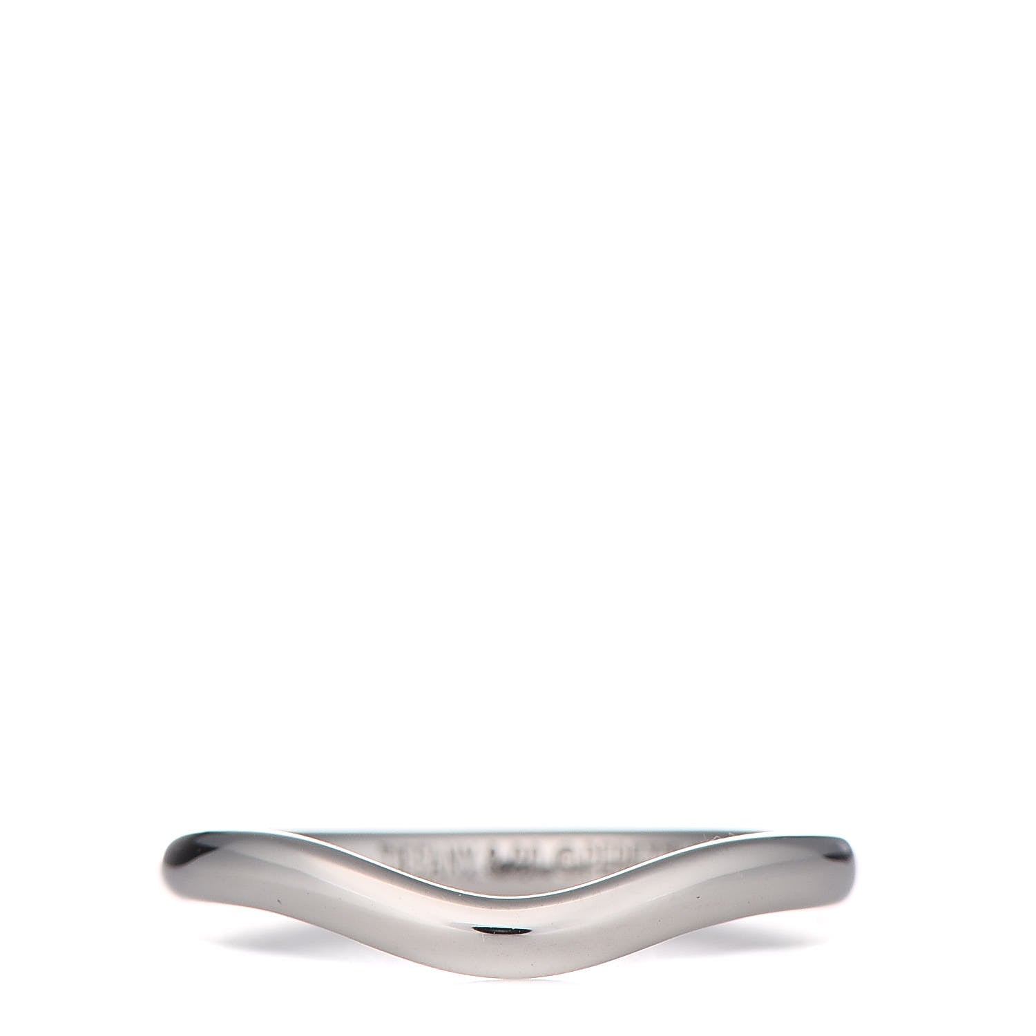 Tiffany Platinum 2mm Elsa Peretti Wedding Band Ring 49 5 1 of 6
