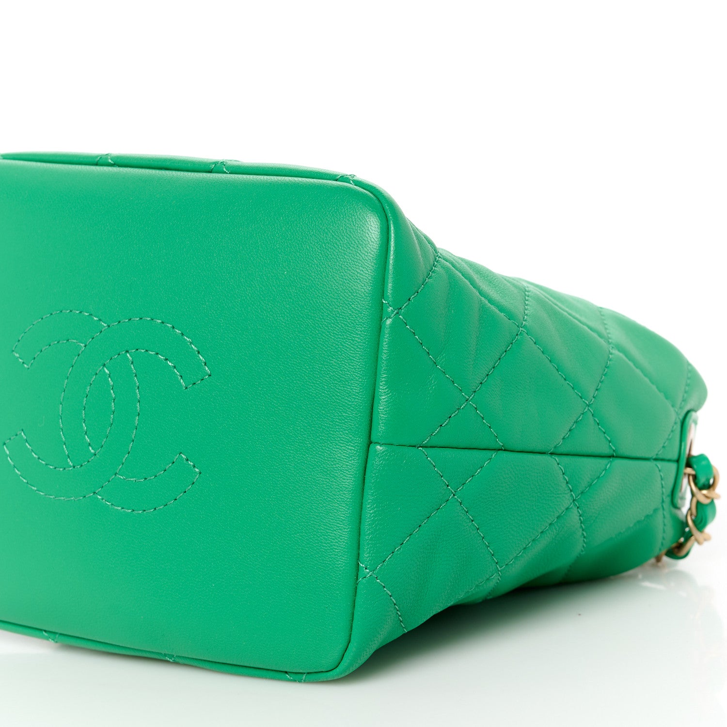 Chanel Lambskin Quilted Small Perfect Meeting Hobo Green 10 of 10