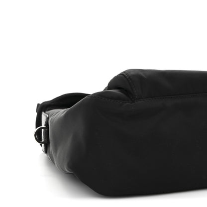 Prada Nylon Vela Saffiano Single Buckle Messenger Shoulder Bag Black 9 of 12