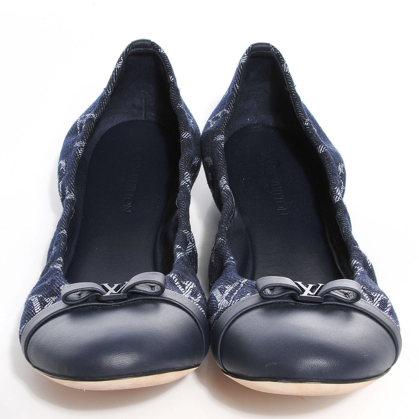 Monogram Denim Elba Ballerina Flats 40 US 10