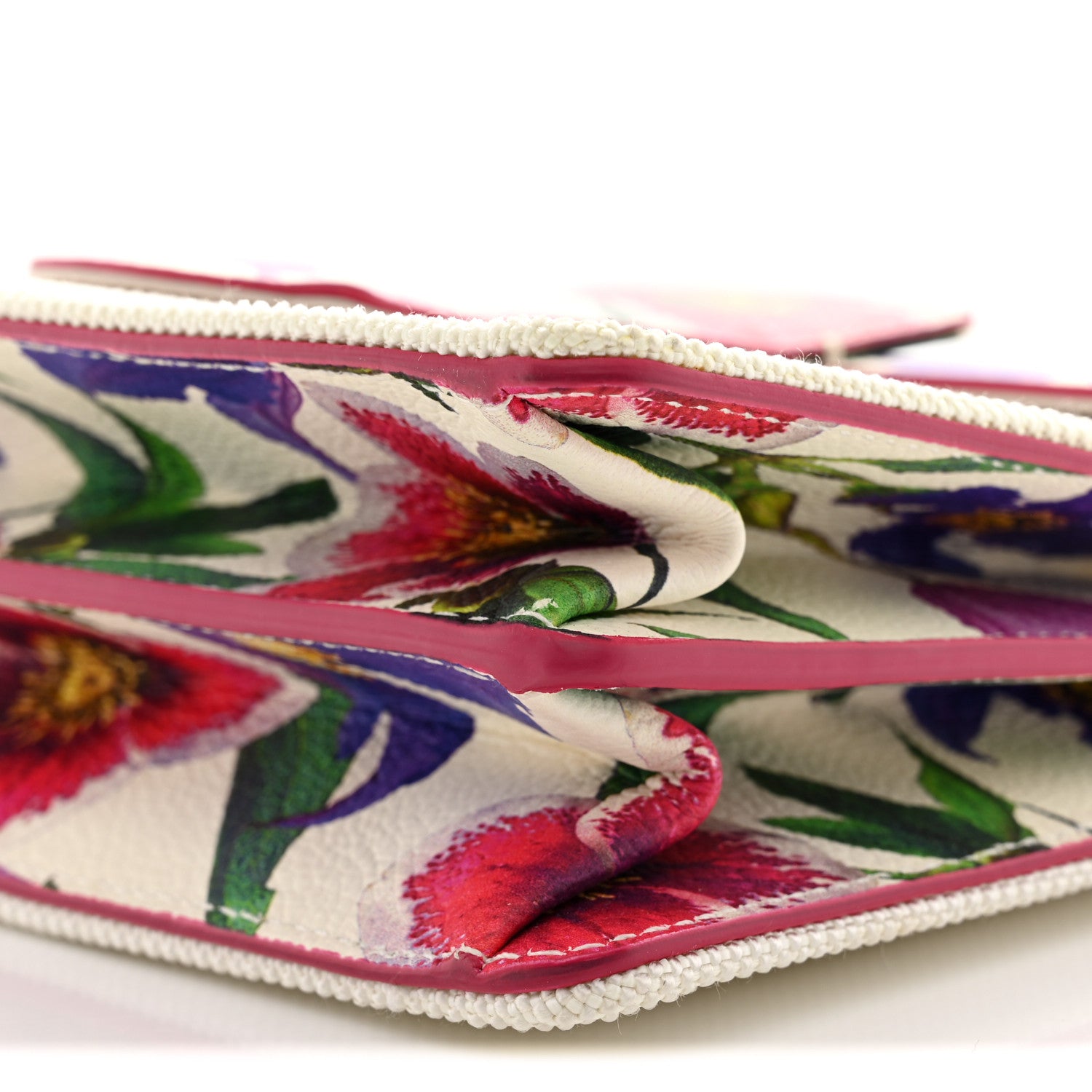 Salvatore Ferragamo Canvas Calfskin Thalia Crossbody Bag White Multicolor 10 of 12