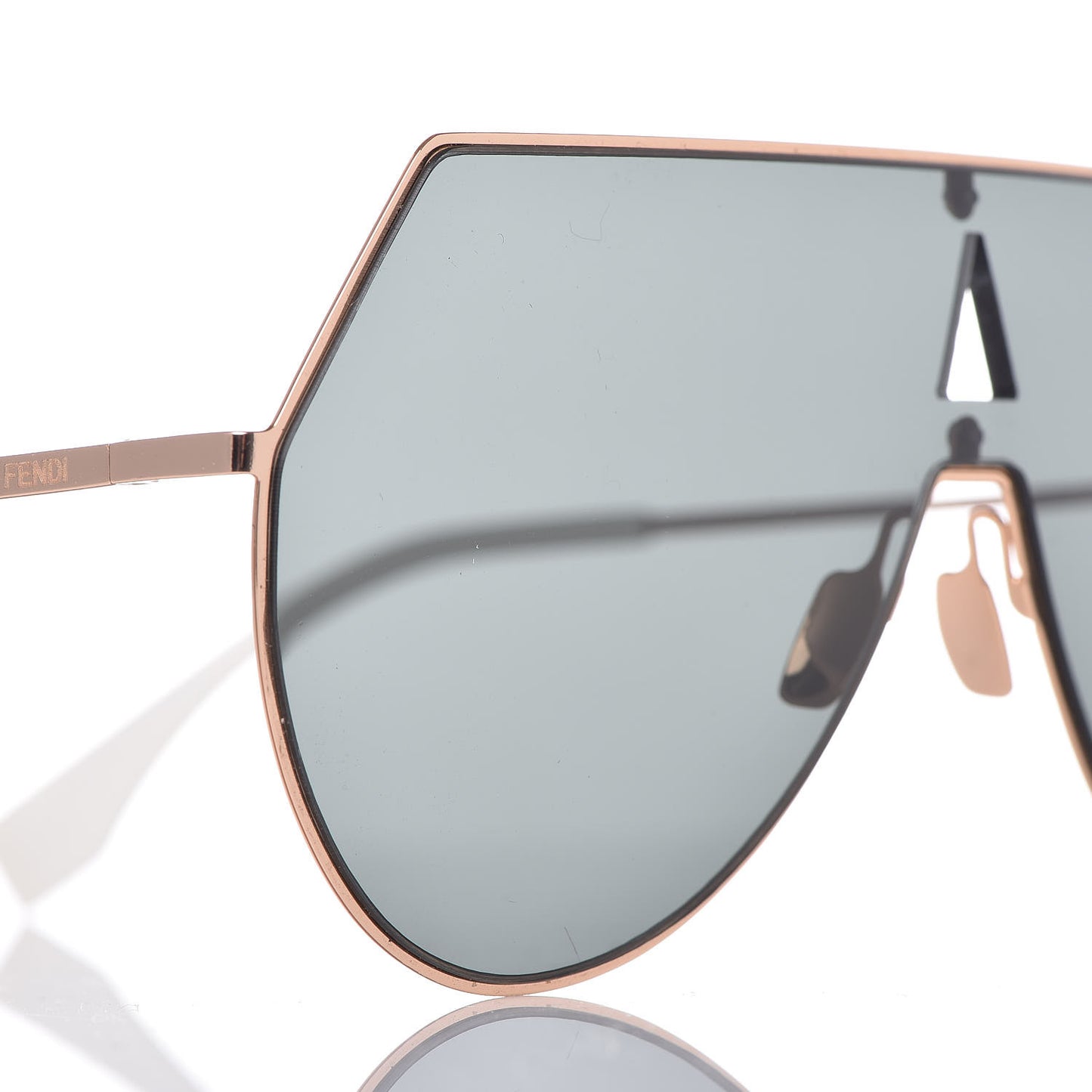 Metal Mirrored Eyeline Sunglasses FF 0193/S Matte Rose Gold