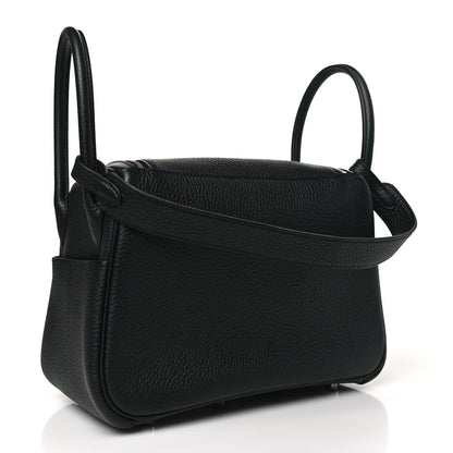 Hermes Taurillon Clemence Lindy 26 Black 3 of 11