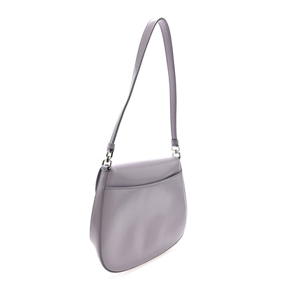 Prada Spazzolato Cleo Flap Shoulder Bag Fiordaliso 3 of 9