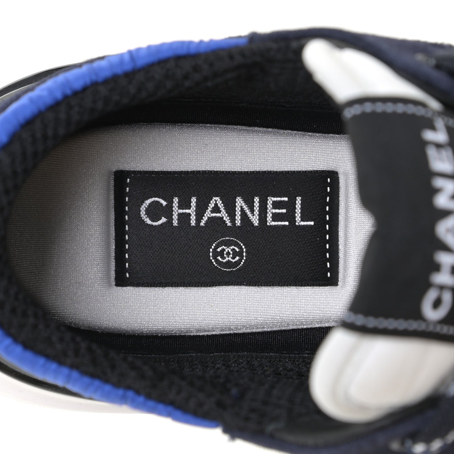 Suede Calfskin CC Sneakers 37 Blue Navy Dark Navy