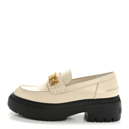 Fendi Vitello Abrasivato Fendigraphy 50mm Loafers 40 Blanco Babe 1 of 10