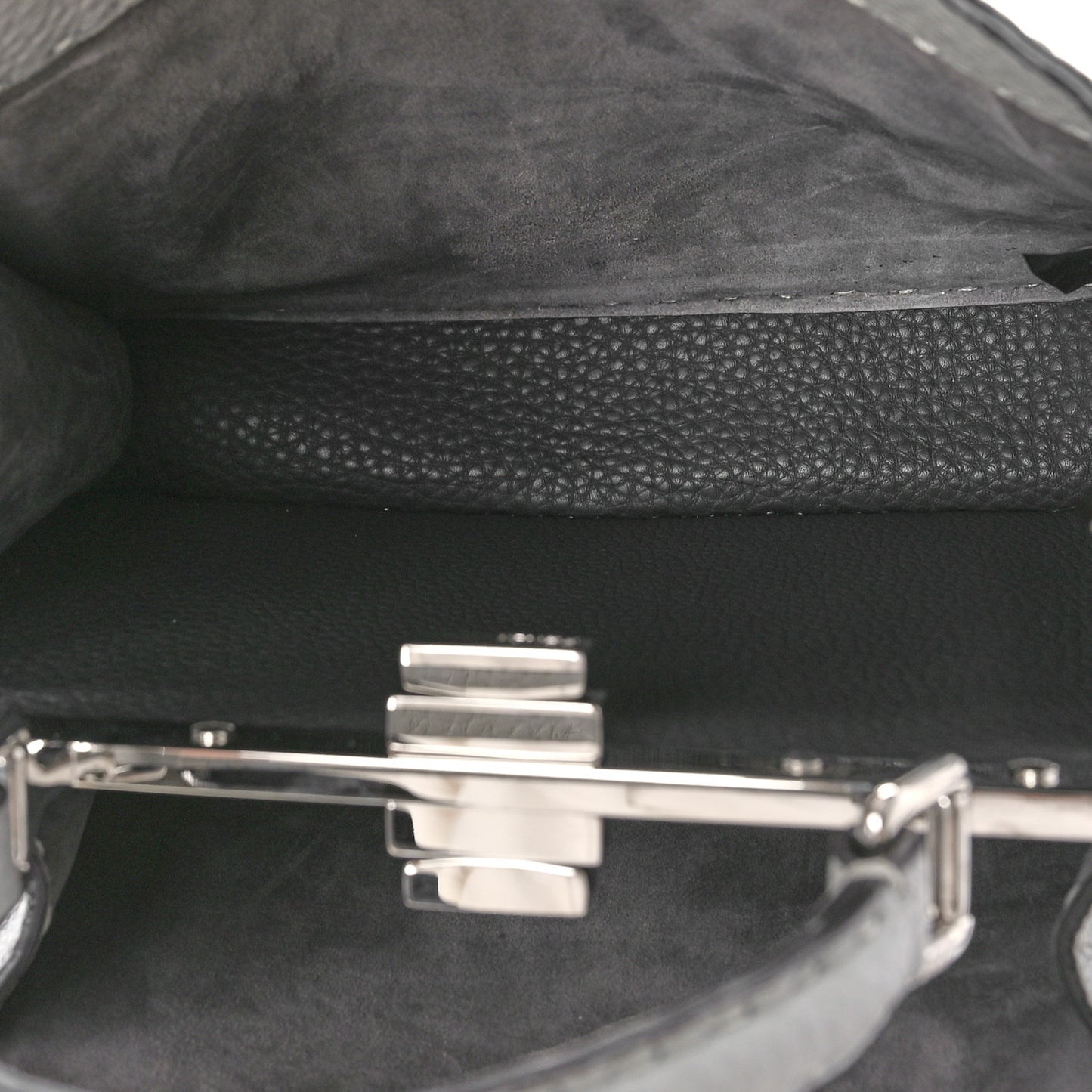 Cuoio Romano Selleria Bi-Color Small Peekaboo I SEE U Satchel Ghiaccio Asfalto