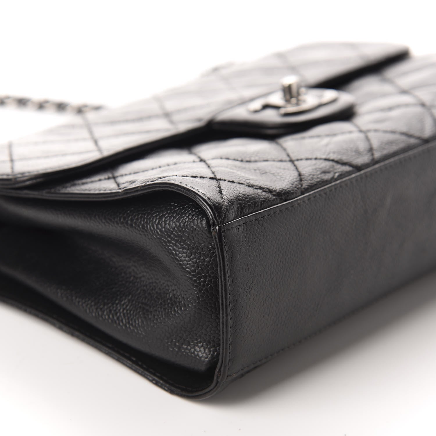 Chanel Crumpled Grained Calfskin Medium CC Crave Flap Black 6 of 10