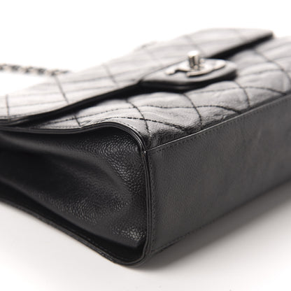 Chanel Crumpled Grained Calfskin Medium CC Crave Flap Black 6 of 10