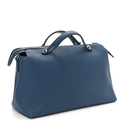 Fendi Vitello Camargue Large By The Way Boston Bag Blue 2 of 9