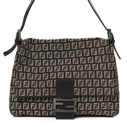 Fendi Zucchino Vitello Mama Baguette Testa di Moro Beige 8 of 10