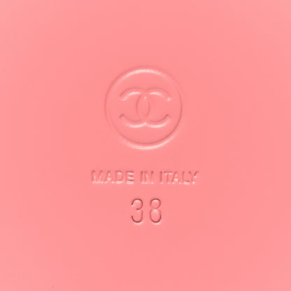 Chanel Knit Fabric Velcro Dad Sandals 38 Coral 8 of 8