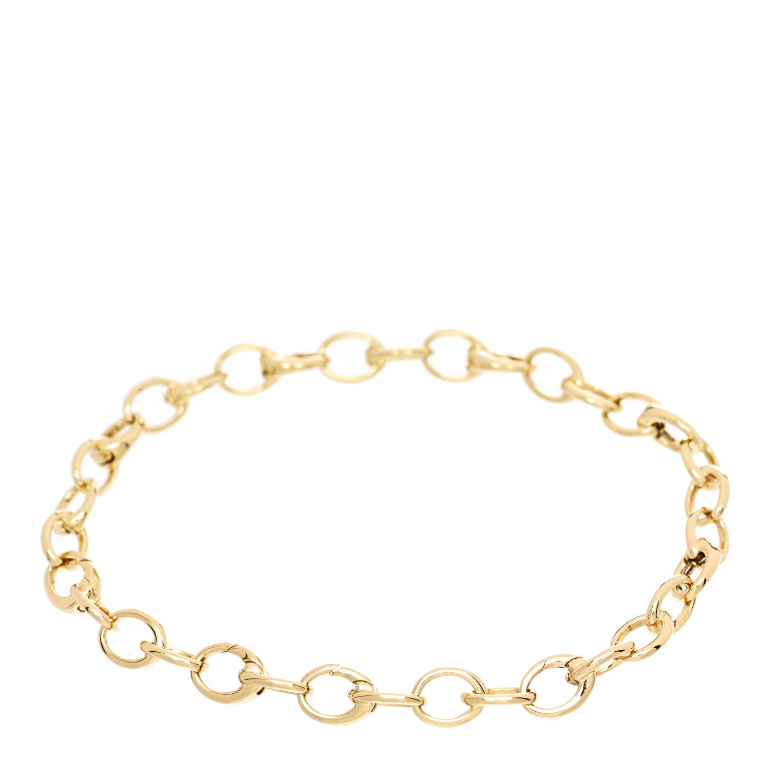 Tiffany 18K Yellow Gold Oval Clasping Link Bracelet 2 of 3