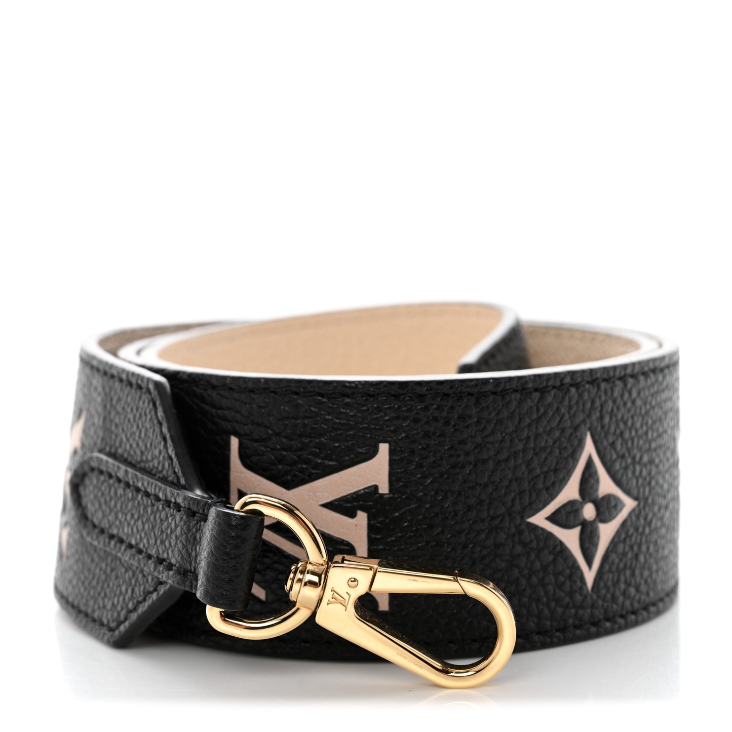Empreinte Monogram Bandouliere Shoulder Strap Black Beige