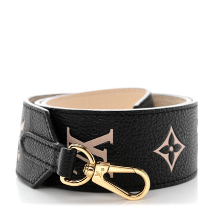 Louis Vuitton Empreinte Monogram Bandouliere Shoulder Strap Black Beige 1 of 6