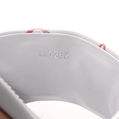 Louis Vuitton Lambskin Embossed Monogram By The Pool Revival Flat Mules 36 White Multicolor 9 of 10