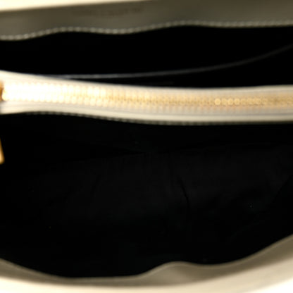 Saint Laurent Calfskin Y Quilted Monogram Small Loulou Chain Satchel Blanc Vintage 5 of 12