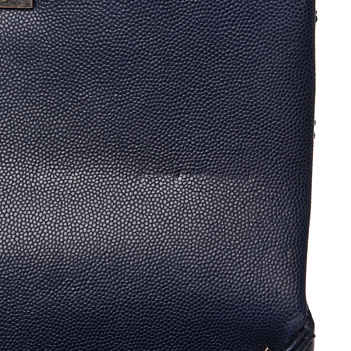 Caviar Quilted Mini Coco Handle Flap Navy Blue