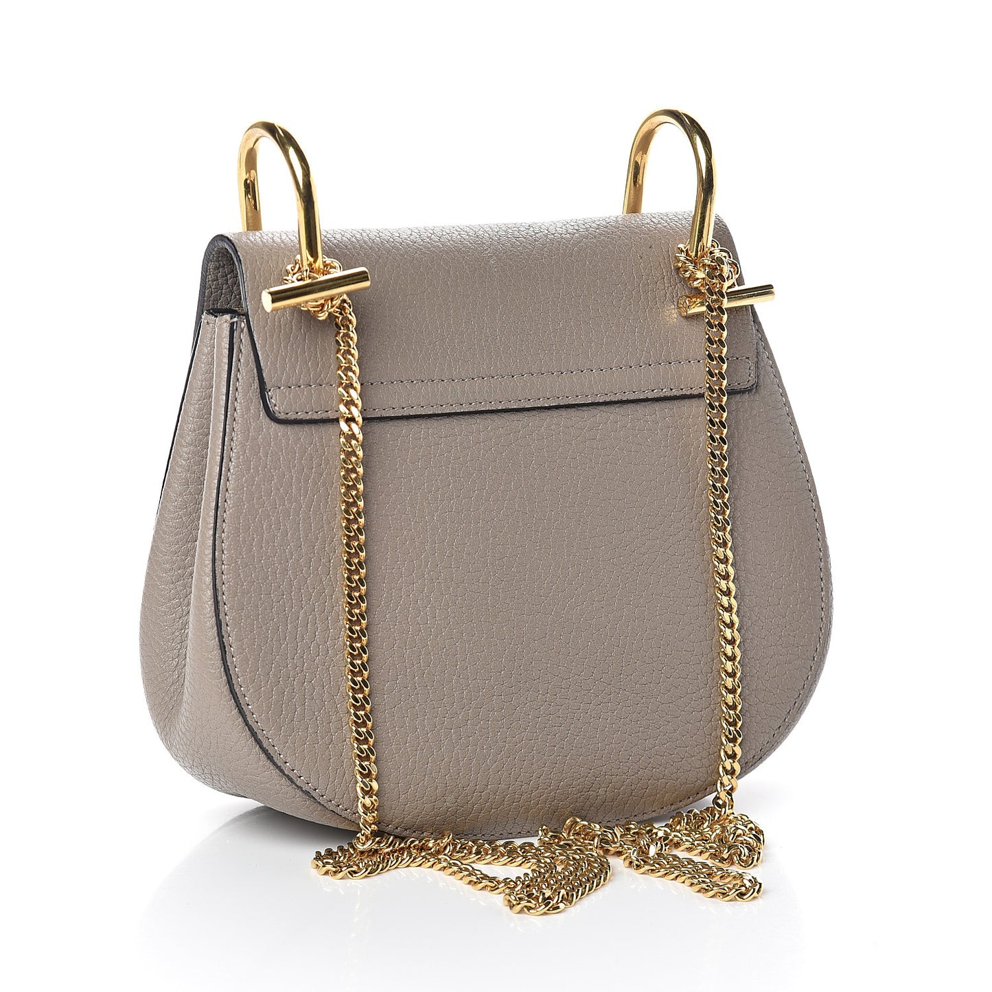 Grained Lambskin Mini Drew Shoulder Bag Motty Grey