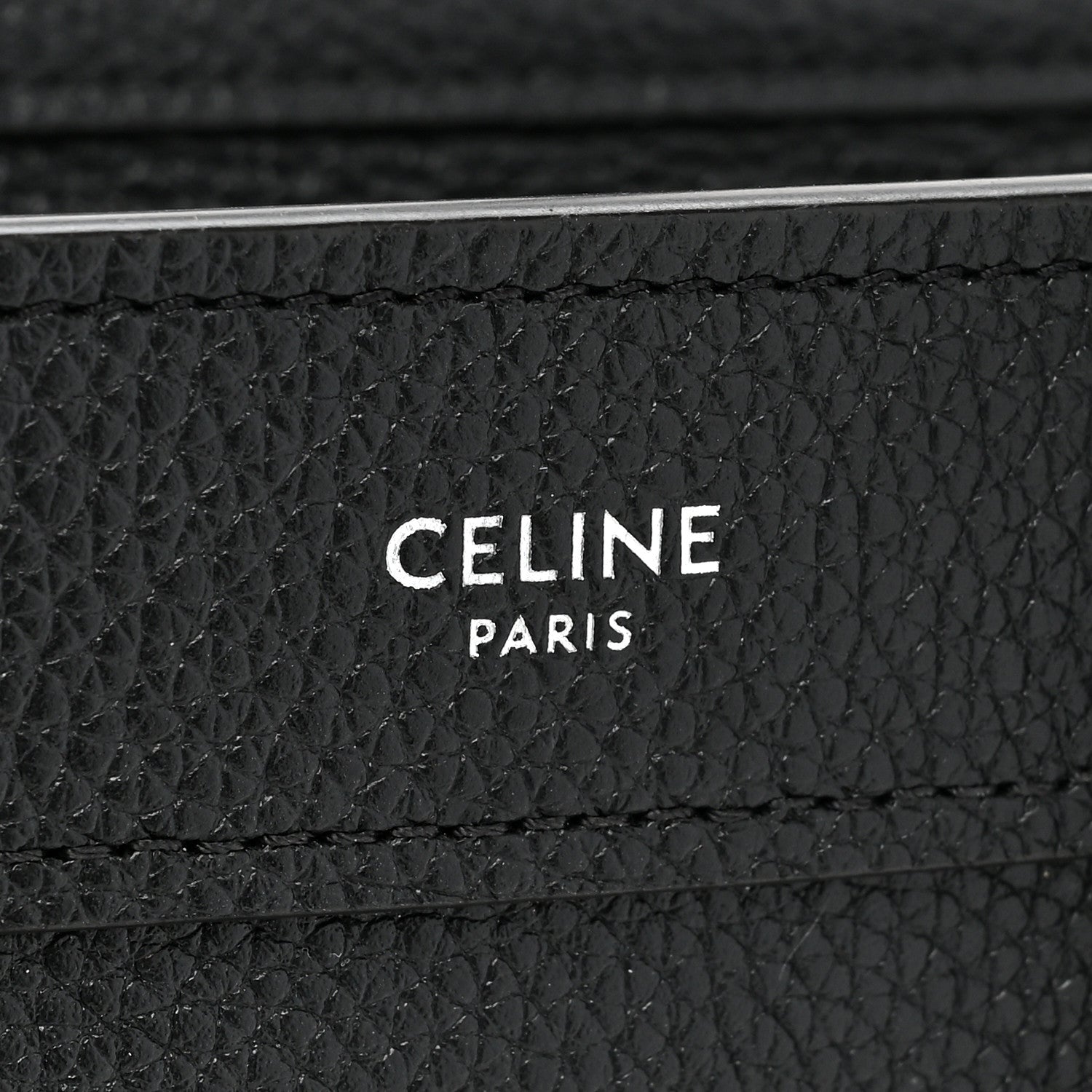 Celine Drummed Calfskin Nano Luggage Black 6 of 11
