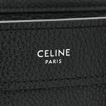 Celine Drummed Calfskin Nano Luggage Black 6 of 11
