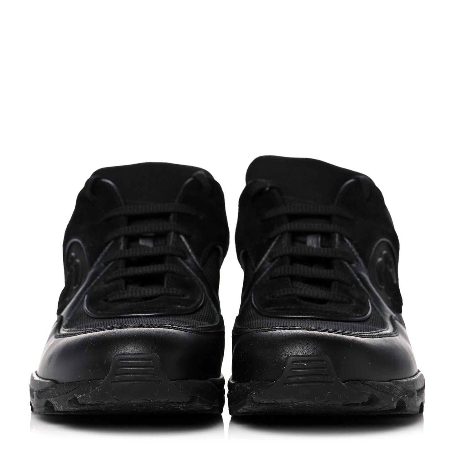 Toile Suede Calfskin CC Sneakers 39 Black