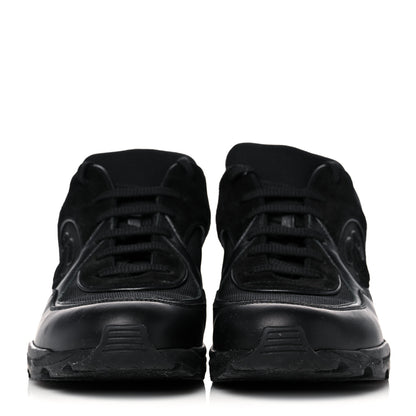Chanel Toile Suede Calfskin CC Sneakers 39 Black 2 of 9