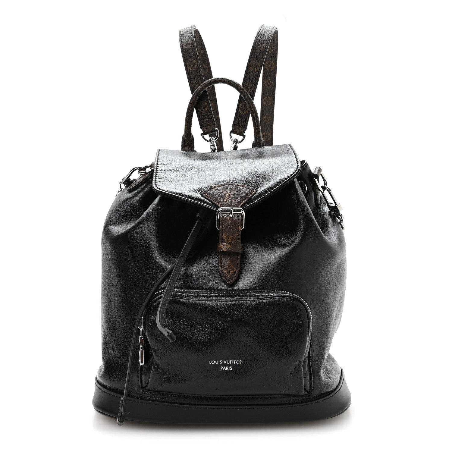 Louis Vuitton Lambskin Monogram Montsouris Vibe PM Black 1 of 9