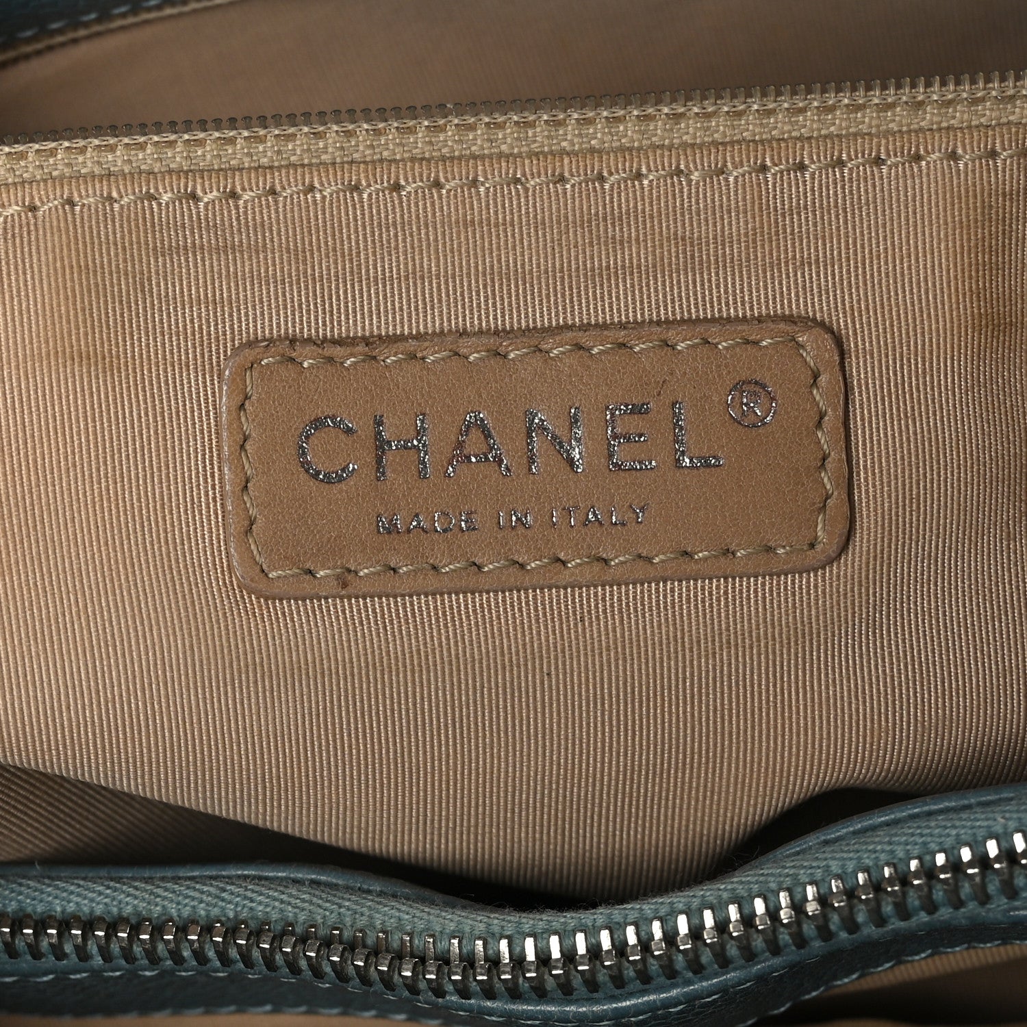 Chanel Caviar Quilted Grand Shopping Tote GST Blue 6 of 11