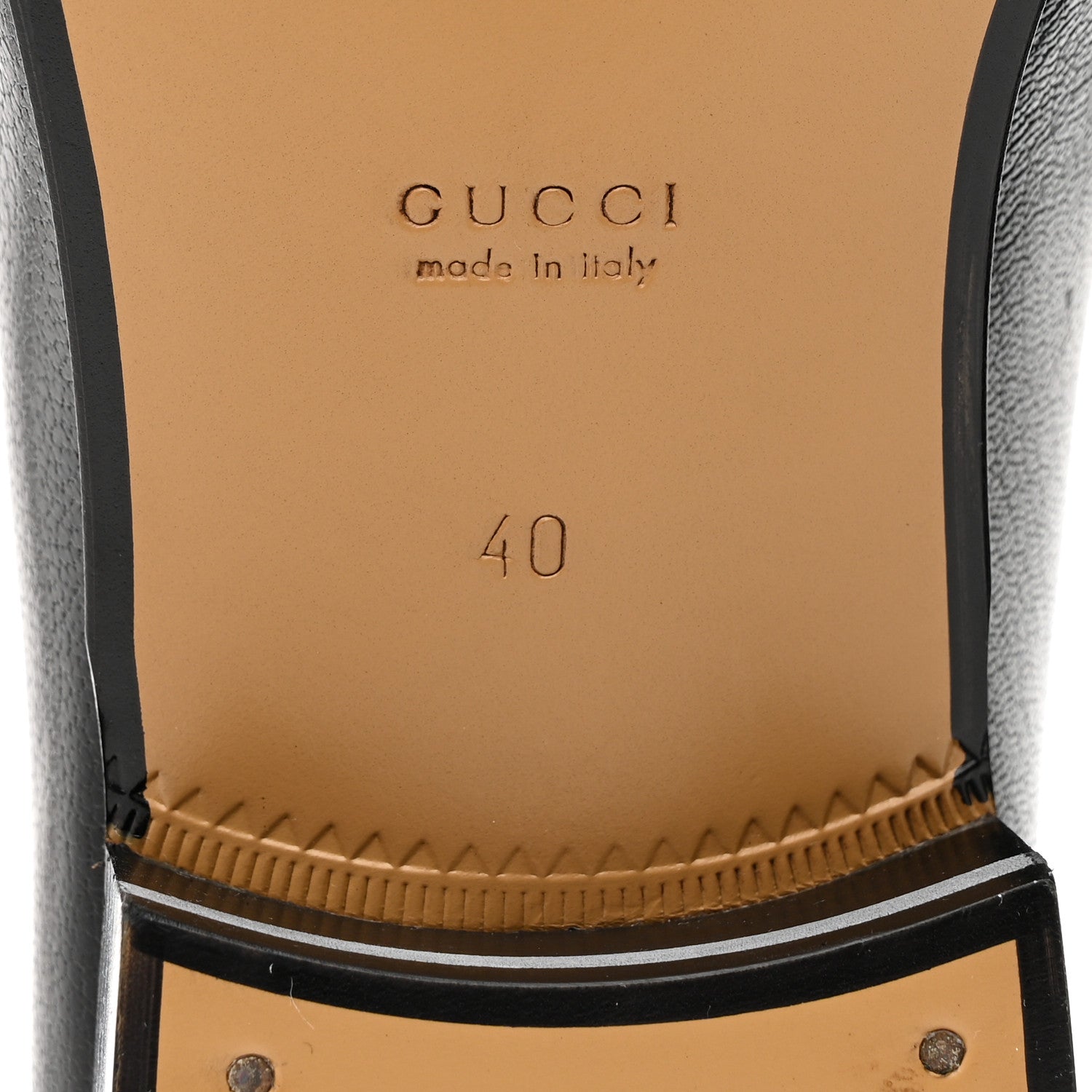 Gucci Goatskin Womens Horsebit Mid-Heel Loafers 40 Black 8 of 10