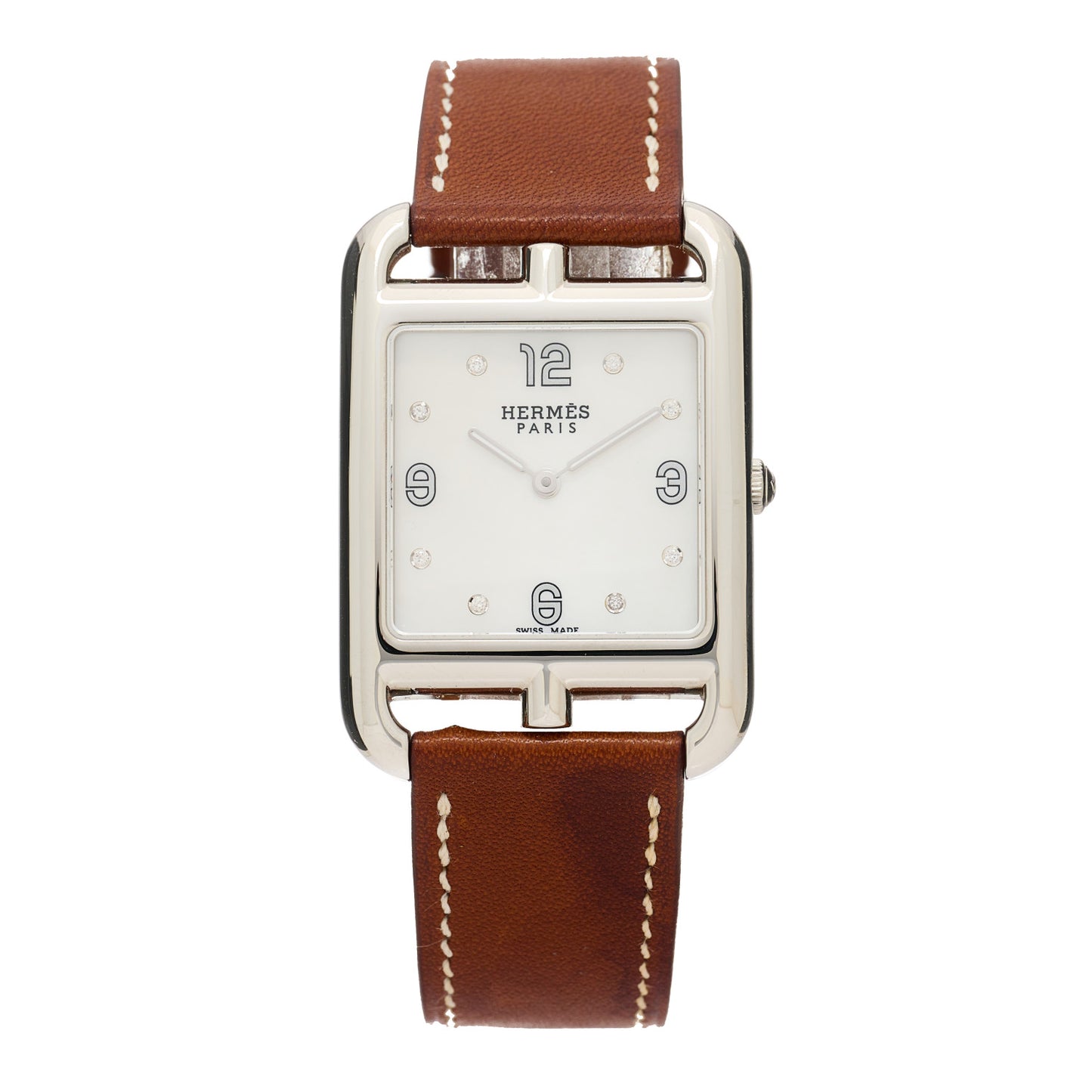 Stainless Steel Barenia Diamond Mother of Pearl 29mm Cape Cod Quartz Watch Fauve