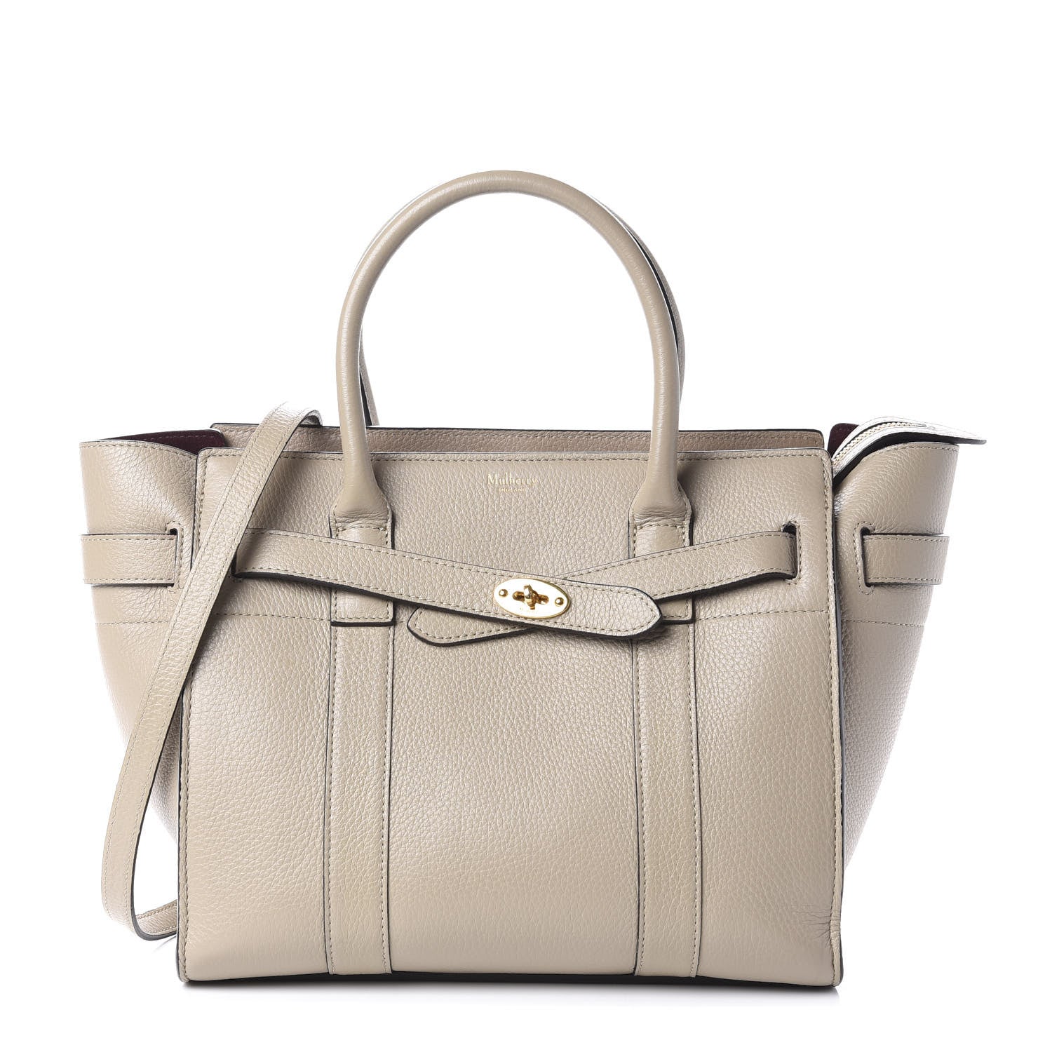 Mulberry Small Classic Grain Small Zipped Bayswater Dune 1 of 10