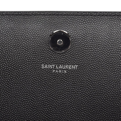 Saint Laurent Grain De Poudre Medium Classic Monogram Kate Satchel Coal 6 of 10