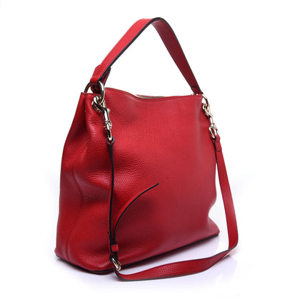 Gucci Pebbled Calfskin Large Soho Hobo Tabasco Red 3 of 11