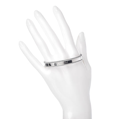 Van Cleef & Arpels 18K White Gold Perlee Signature Bangle Bracelet S 2 of 5