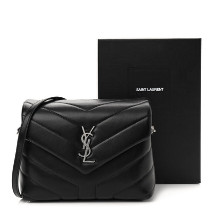 Saint Laurent Calfskin Y Quilted Monogram Toy Loulou Crossbody Bag Black 12 of 12