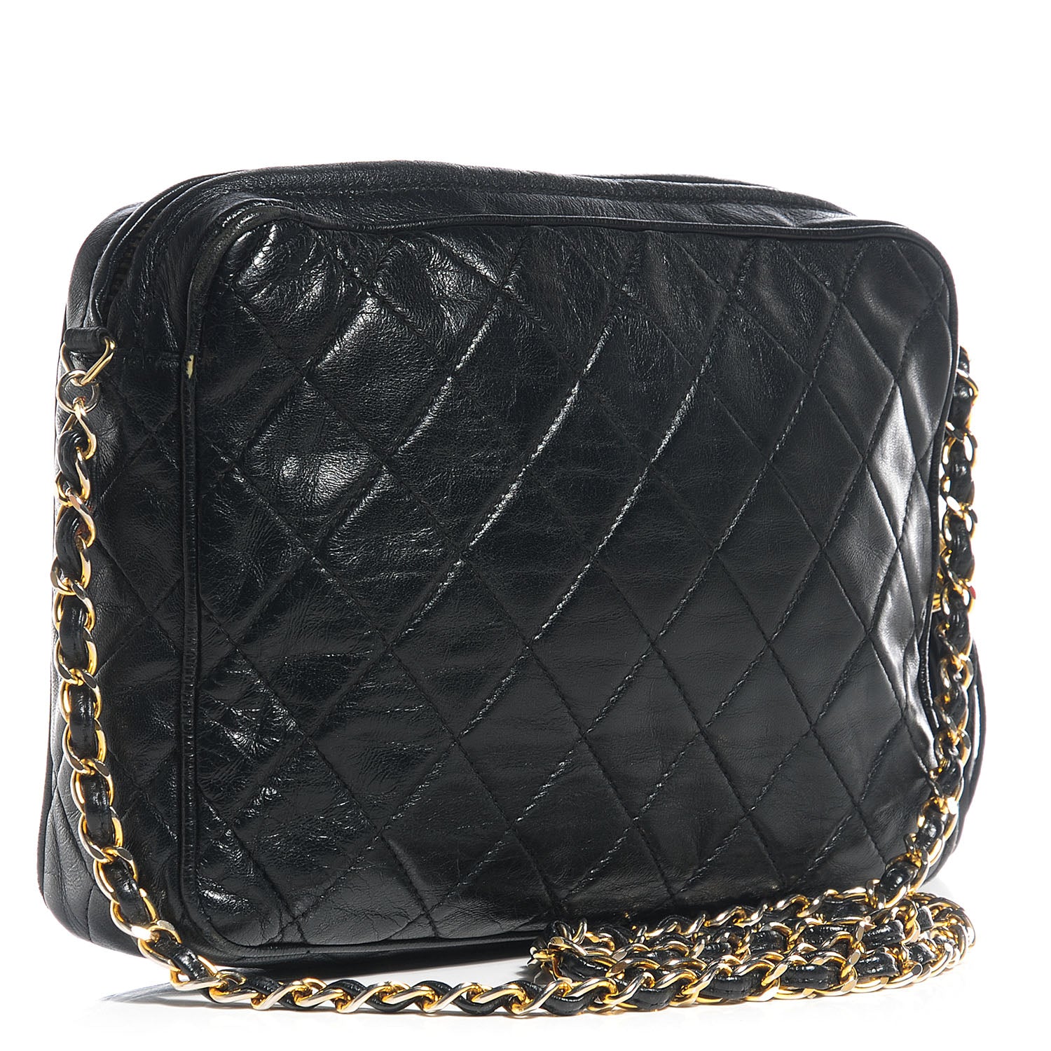 Chanel Lambskin Quilted Tassel Camera Case Black 3 of 7