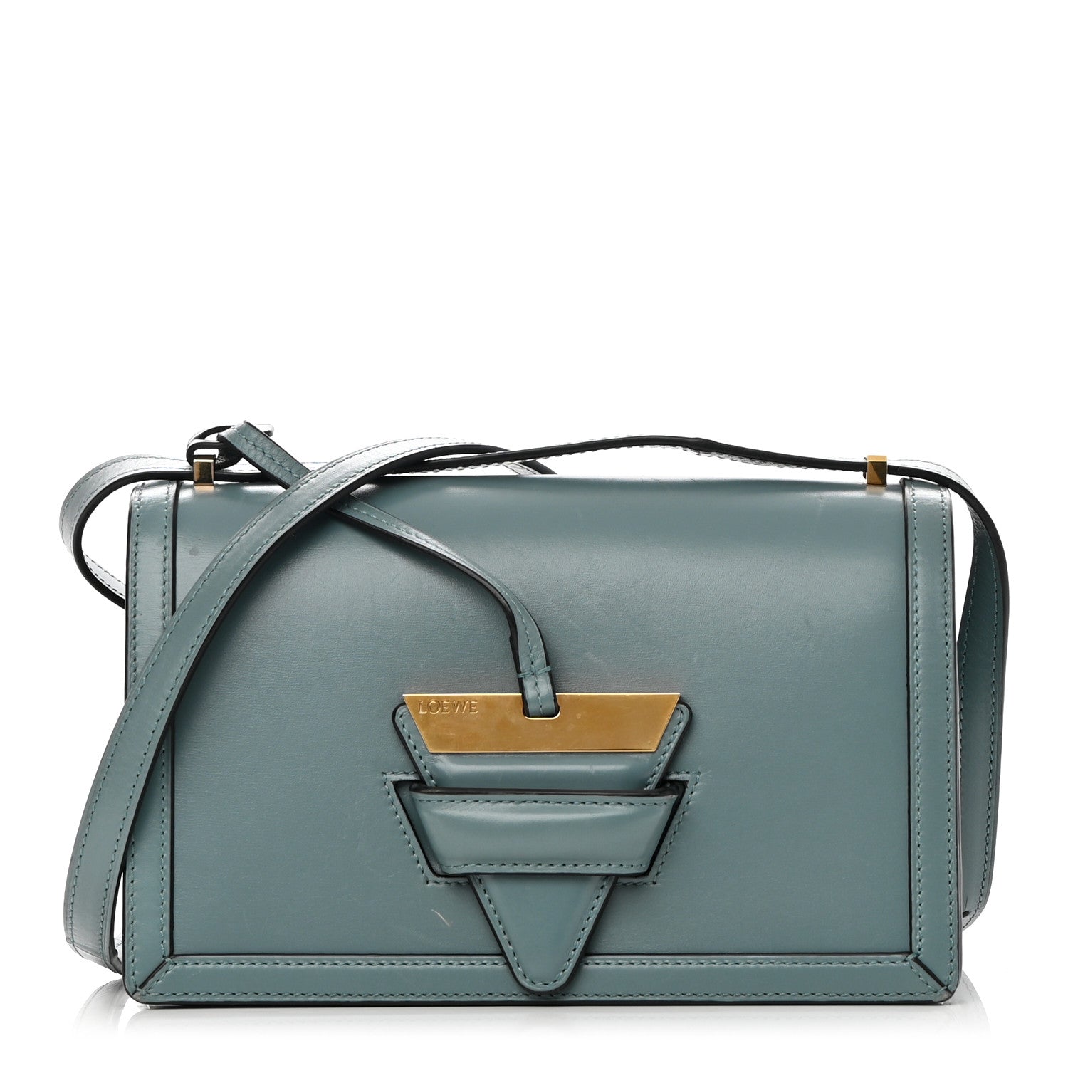 Loewe Calfskin Small Barcelona Shoulder Bag Stone Blue 1 of 21