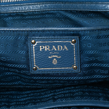 Prada Vitello Daino Side Zip Tote Cobalto 13 of 18