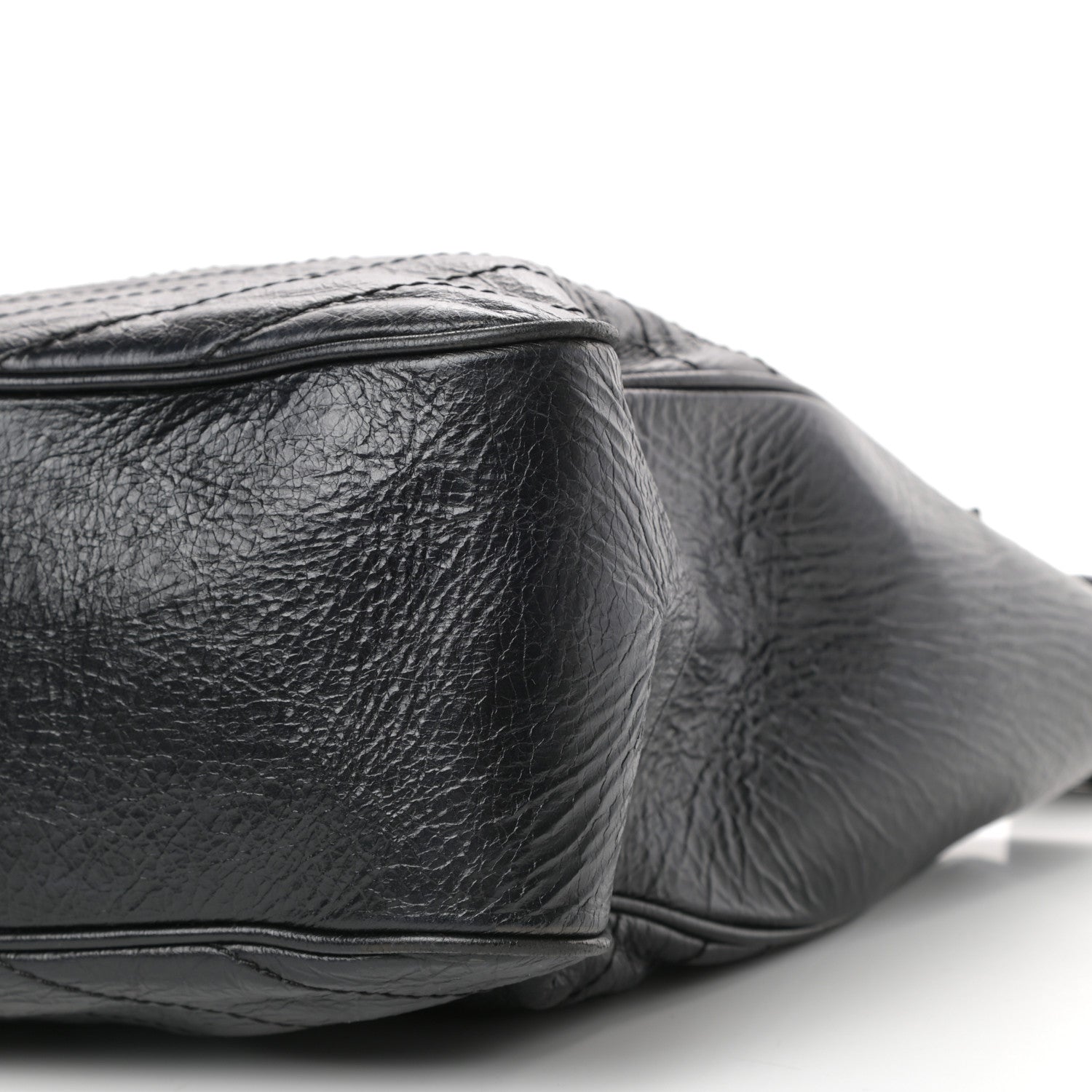 Saint Laurent Crinkled Calfskin Matelasse Monogram Large Niki Shopping Tote Bag Black 9 of 10