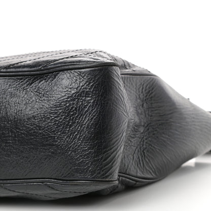 Saint Laurent Crinkled Calfskin Matelasse Monogram Large Niki Shopping Tote Bag Black 9 of 10