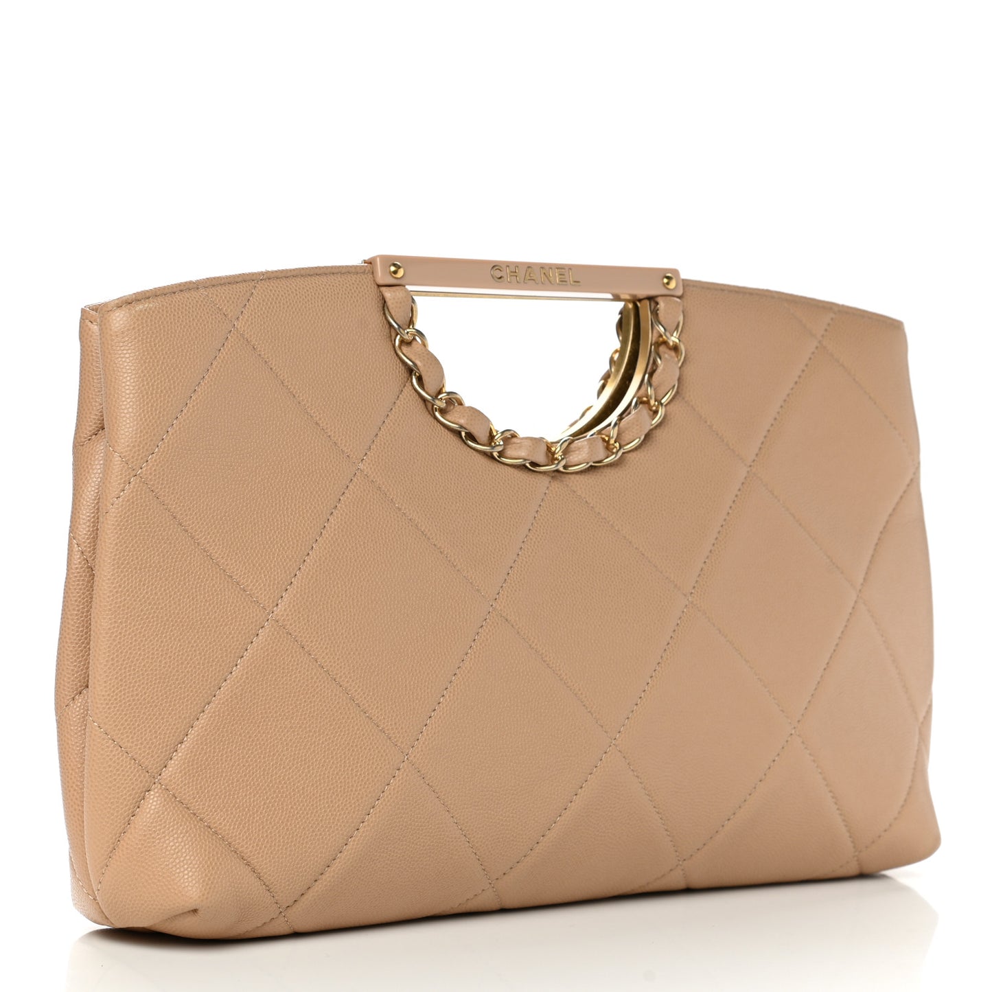 Caviar A Real Catch Clutch Beige