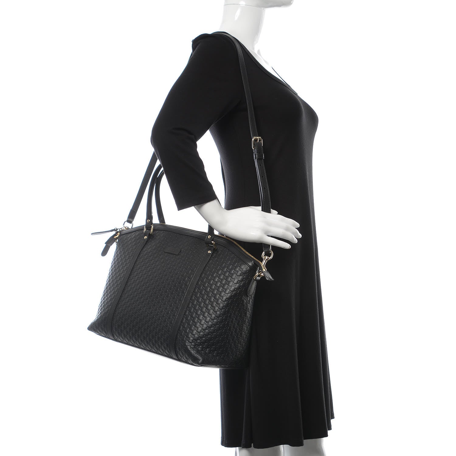 Gucci Soft Microguccissima Dome Satchel Black 2 of 9