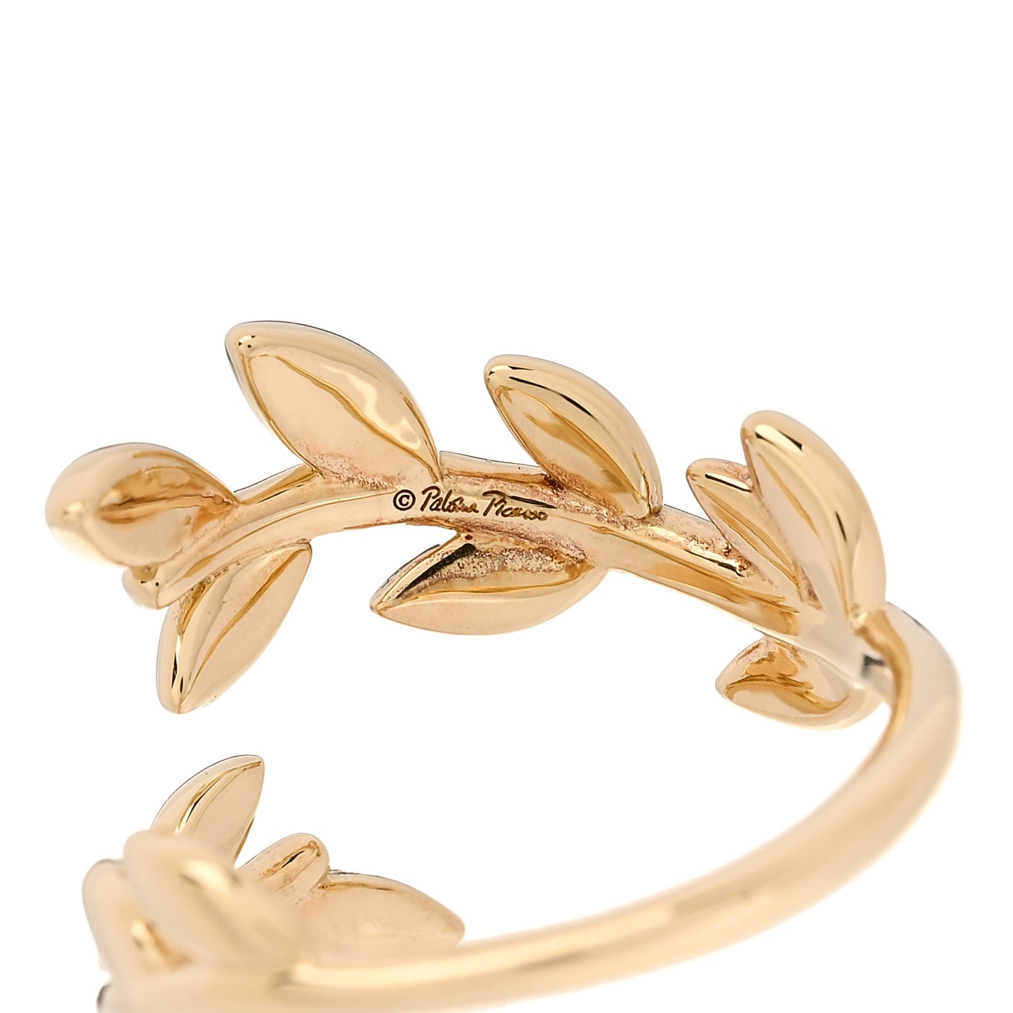 18K Yellow Gold Paloma Picasso Olive Leaf Bypass Ring 57 8